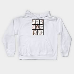 Female Faces Kids Hoodie